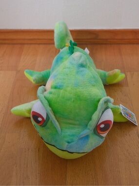 Classic Toy Co Large Green/Blue Chameleon Plush Stuffed Animal, Washable
